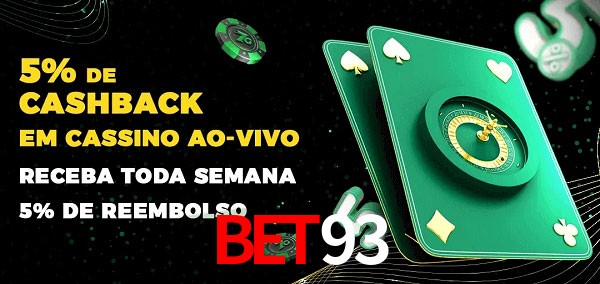 Promoções do cassino ao Vivo BET93